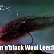 Maroonnblack-Wool-Leech-trout-streamer-fly-tying